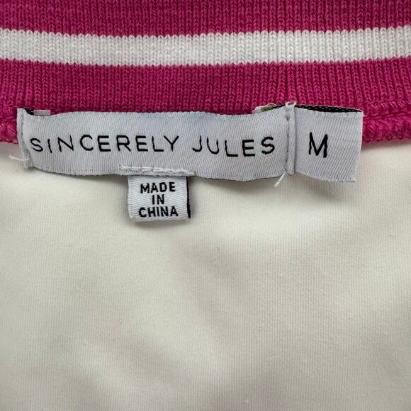 Sincerely Jules Sport Tennis Golf Active Dress White Pink V-neck Women Size M - Picture 8 of 10